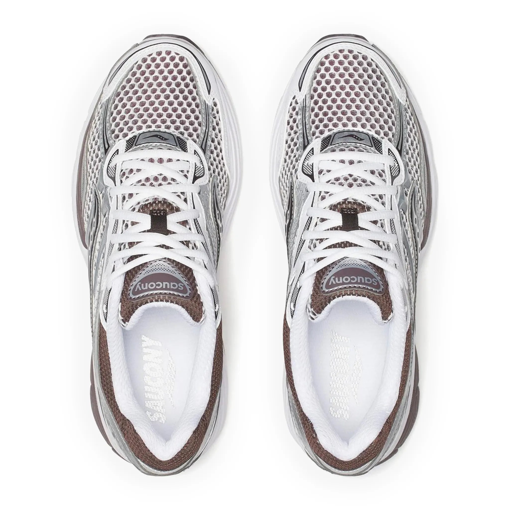 Upper View of Saucony Progrid Omni 9 Silver Brown S70739-57